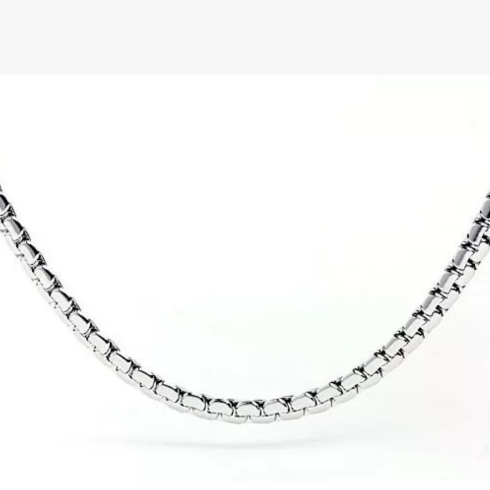 22" STAINLESS STEEL 4mm chain necklace - Picture 3 of 4